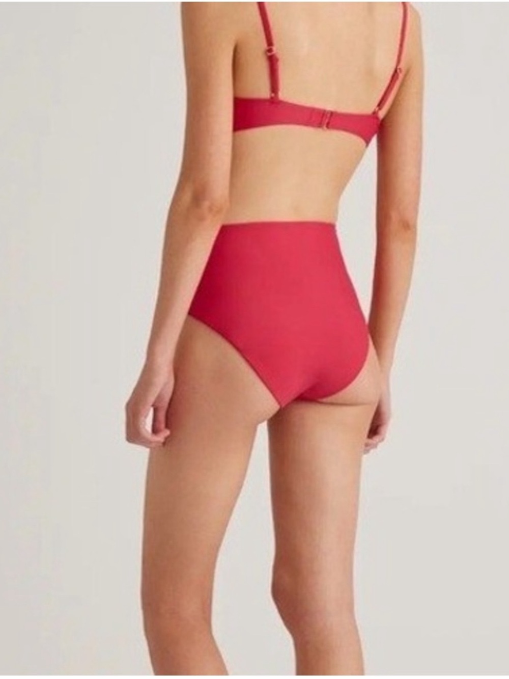 Quince Swim, High-Waisted Bikini Bottoms, size Small, Berry - Picture 2 of 5